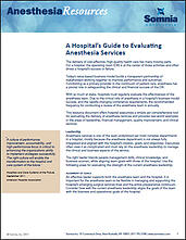 anesthesia resource evaluating anesthesia services