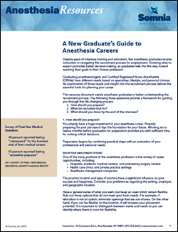 career anesthesia resources