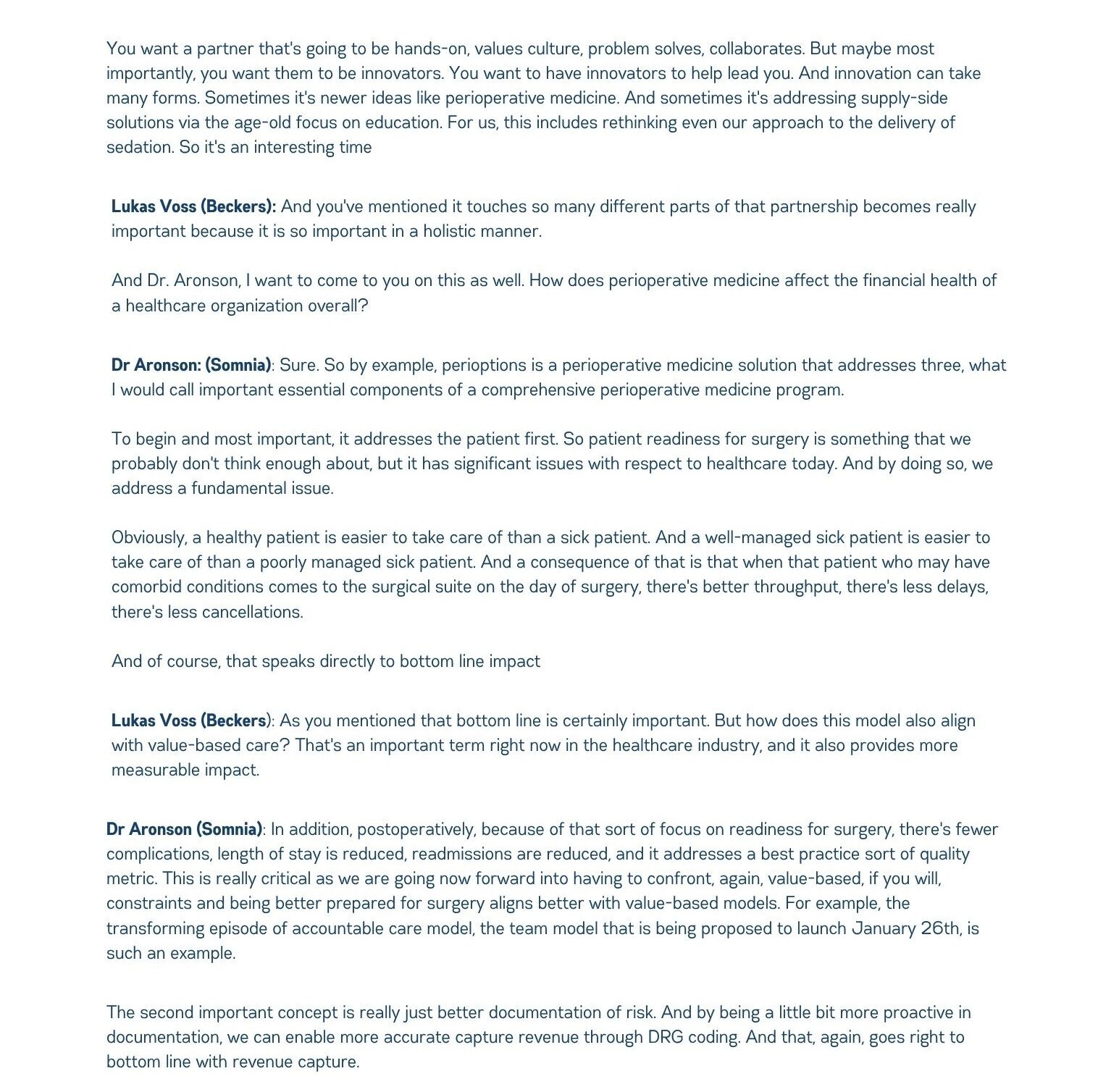 2 Somnia Beckers HealthcareInnovative Approaches to the Practice of Anesthesia22
